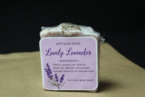 Artisan Made Lovely Lavender Tallow Bar Soap