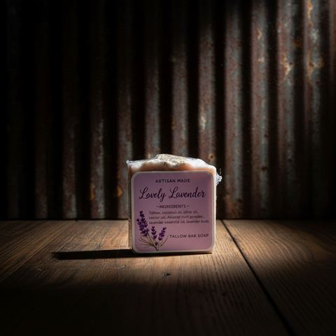 Artisan Made Lovely Lavender Tallow Bar Soap
