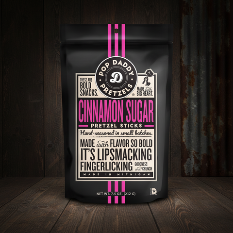 Cinnamon Sugar Pretzel Sticks Pop Daddy Pretzels 15 ounce Snack