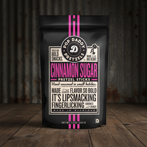 Cinnamon Sugar Pretzel Sticks Pop Daddy Pretzels 15 ounce Snack