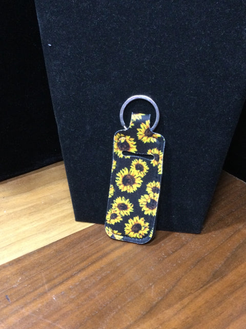 Black Sunflower Lip Balm Holder by Almosta Bee Farm Keychains & Trinkets