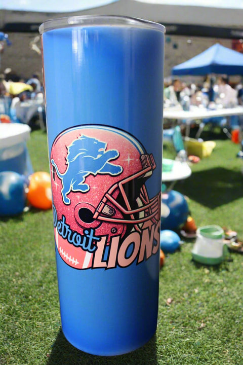 Detroit Lions Pink Helmet Tumbler