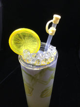 Load image into Gallery viewer, Lemonade Travel Cup with Custom 3D Lid Topper Tag by June Bugs
