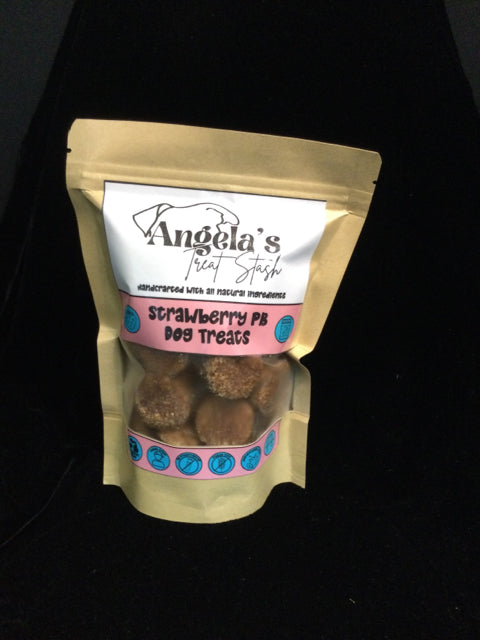 Strawberry PB Dog Treats by Angela's Treat Stash