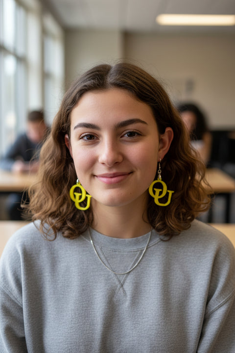 Golden Grizzlies Spirit -  Harding Made Earrings