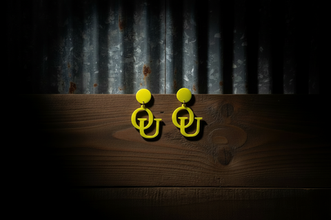 Golden Grizzlies Spirit -  Harding Made Earrings