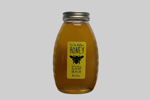 Pure Raw Wildflower16 oz Honey by The Pines Apiary