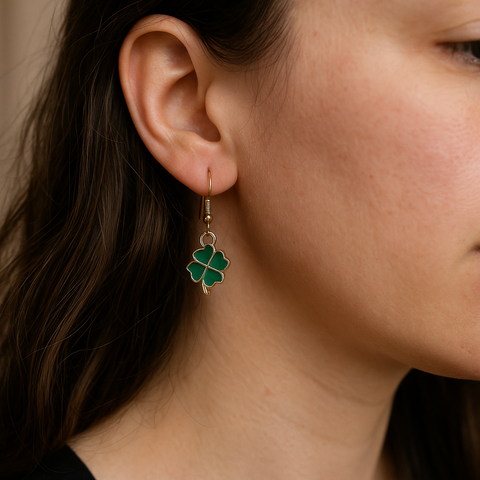 Lucky Clover Charm Earrings