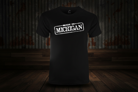 Made in Michigan Classic Black T-Shirt