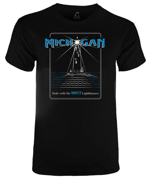 Most Lighthouses' Michigan Tee Shirt