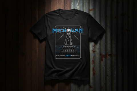 Most Lighthouses' Michigan Tee Shirt