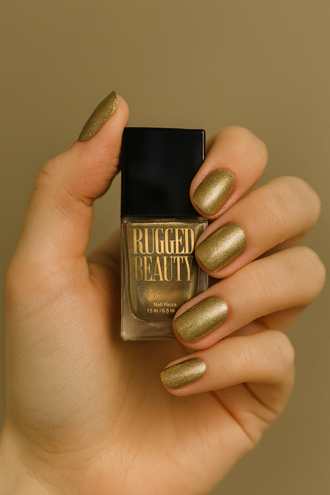 Rugged Beauty Gold Nail Polish