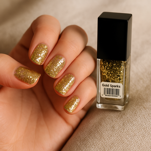 Rugged Beauty Gold Sparks Nail Polish