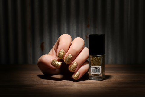Rugged Beauty Gold Sparks Nail Polish
