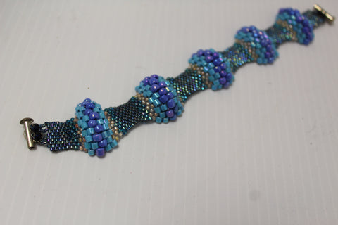 Ocean Mist Spiral Beaded Bracelet