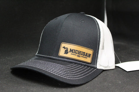Michigan Engraved Side Patch Snapback Hat