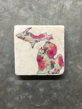 Load image into Gallery viewer, Michigan Apple Blossom Magnet Tile by Ravaged Barn
