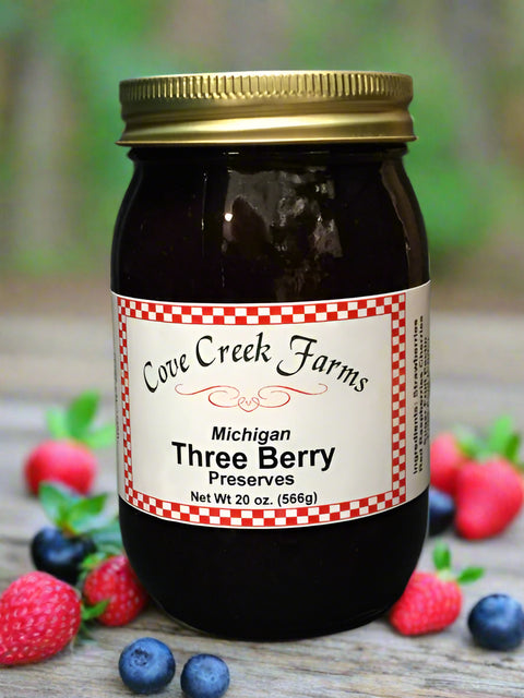 Michigan Three Berry Preserves by Cove Creek Farms