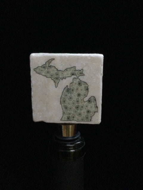 MI Petoskey Wine Stopper by Ravaged Barn