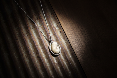 Petoskey Stone Silver Necklace