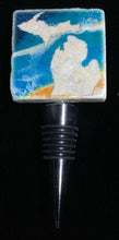 Load image into Gallery viewer, MI Beach Background Wine Stopper by Ravaged Barn
