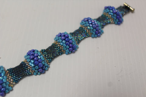 Ocean Mist Spiral Beaded Bracelet