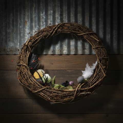 Spooky Greeting Halloween Wreath