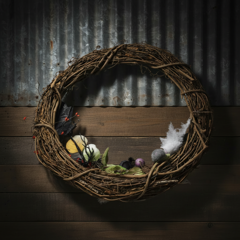Spooky Greeting Halloween Wreath