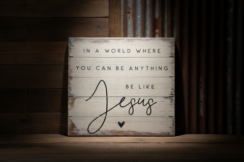 Be Like Jesus wood sign with hanger 6" x 6" by Ravaged Barn