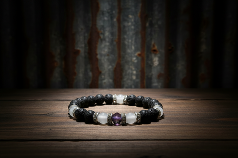 Gray Stone Essential Oil Diffuser Bracelet