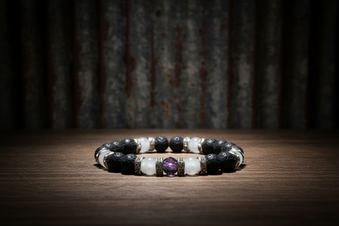 Gray Stone Essential Oil Diffuser Bracelet
