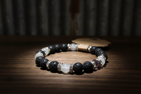 Gray Stone Essential Oil Diffuser Bracelet