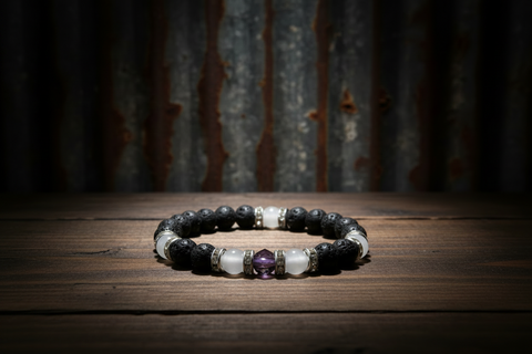 Gray Stone Essential Oil Diffuser Bracelet