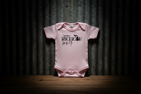 Pink 3-6mths  Michigan Baby Onesie from Center Road Studios