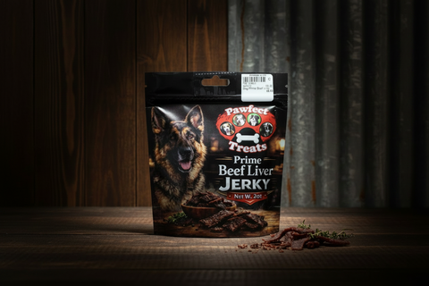 Prime Beef Liver Jerky Dog Treats by Pawfect Treats