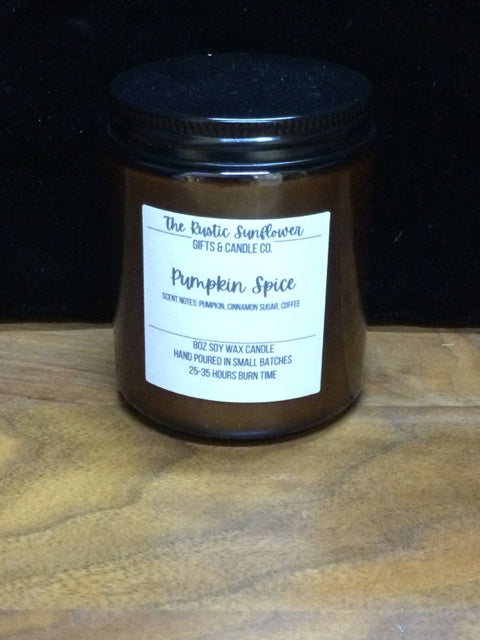 Pumpkin Spice Candle 8 oz. by The Rustic Sunflower