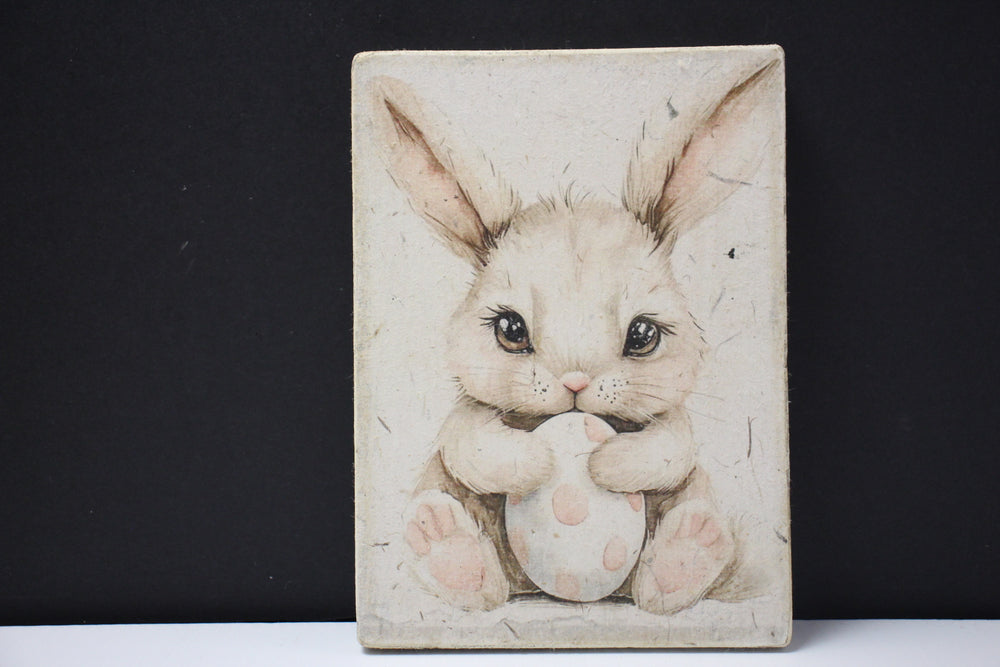 Easter Bunny Holding Egg Mini Plaque
by Fine Crafts by Etti