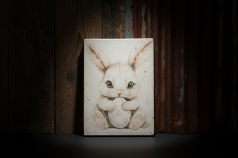 Easter Bunny Holding Egg Mini Plaque
by Fine Crafts by Etti
