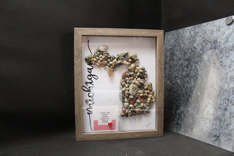 10 by 8 Michigan Art By Amy Shadow Box
