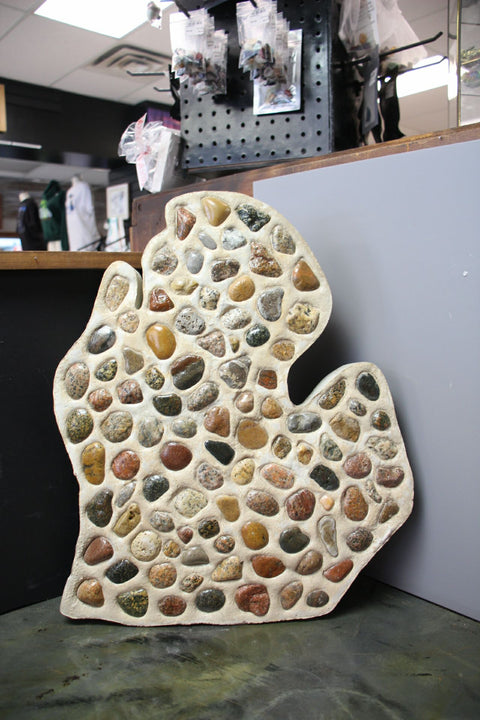 PD White & Sons Michigan Stone Mosaic Map