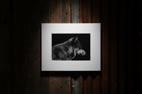 Genna Card Midnight Watch Wolf Print