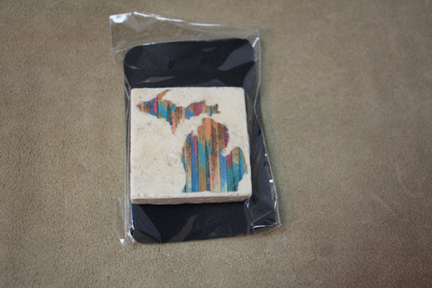 Rustic Rainbow Wood Michigan Magnet by Ravaged Barn