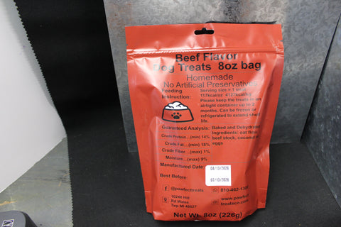 8 0z Barkalicious Beef Pet Treats