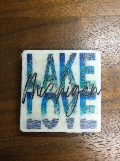 Lake Love Magnet Tile by Ravaged Barn