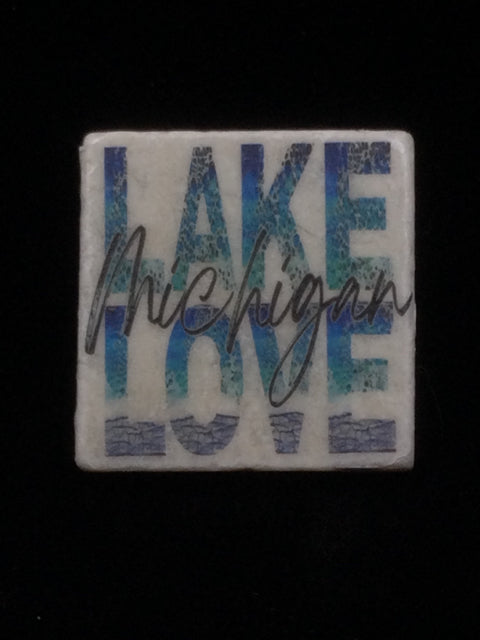 Lake Love Magnet Tile by Ravaged Barn