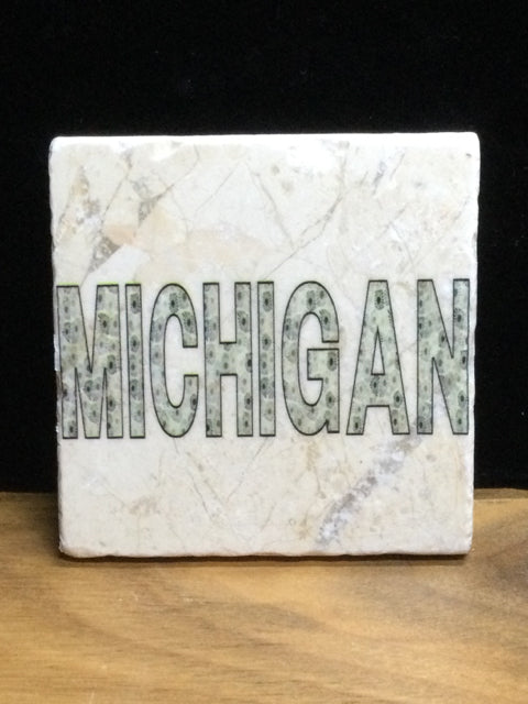 Petoskey Michigan Tile Coaster by Ravaged Barn