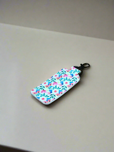 Floral Print Lip Balm Keychain by Almosta Bee Farm