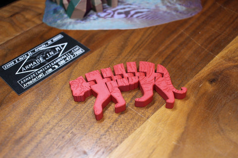 3-D Printed Red Tiger Flexi Animal by AMLinspirations