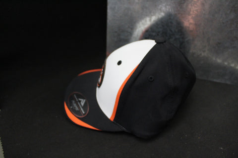 Black Orange Tiger Logo Flexfit Hat Extra Small
