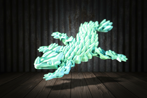 Blue/Green 3D Dragon